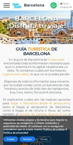 Anteprima del sito Barcelona Guía de Turismo, media di Spagna per articoli sponsorizzati