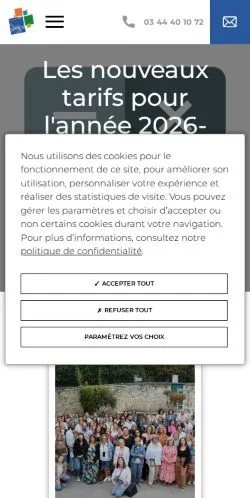 スポンサード記事向けのフランスメディア、Sévigné Compiègneのサイトプレビュー