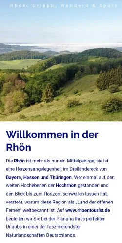 Podgląd witryny Rhön Urlaub, medium z kraju Niemcy do artykułów sponsorowanych