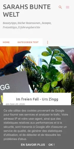 Podgląd witryny SARAHS BUNTE WELT, medium z kraju Niemcy do artykułów sponsorowanych