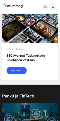 スポンサード記事向けのフィンランドメディア、ForumMag Digital Finlandのサイトプレビュー