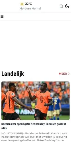 Anteprima del sito Aalsmeer Nieuws, media di Paesi Bassi per articoli sponsorizzati