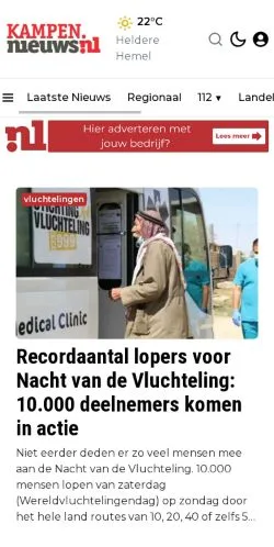 Podgląd witryny Kampen. Jouw wereld. Jouw nieuws., medium z kraju Holandia do artykułów sponsorowanych