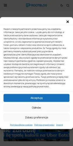 Forhåndsvisning af ROOTBLOG, medie fra Polen til sponsorerede artikler