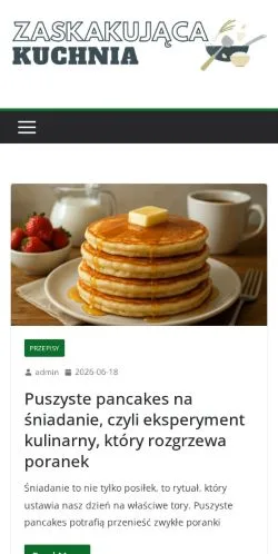 Anteprima del sito Zaskakująca Kuchnia, media di Polonia per articoli sponsorizzati
