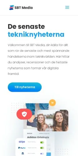 Anteprima del sito SBT Media, media di Svezia per articoli sponsorizzati