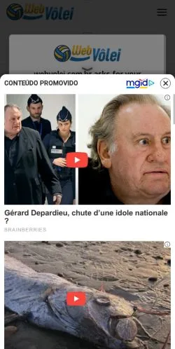 Anteprima del sito Web Vôlei, media di Brasile per articoli sponsorizzati