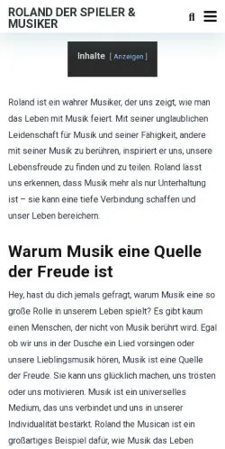 Anteprima del sito Roland Musik, media di Germania per articoli sponsorizzati