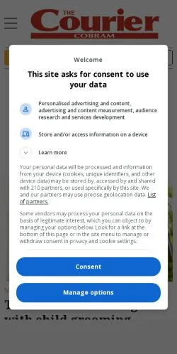 Anteprima del sito Cobram Courier, media di Australia per articoli sponsorizzati