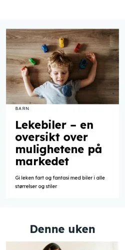 スポンサード記事向けのノルウェーメディア、barneside.comのサイトプレビュー