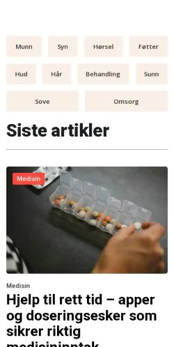 Anteprima del sito helsemekka.com, media di Norvegia per articoli sponsorizzati