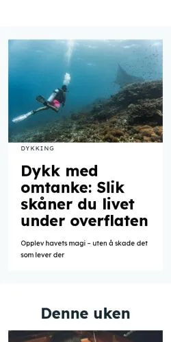 Podgląd witryny hobbyliv.com, medium z kraju Norwegia do artykułów sponsorowanych