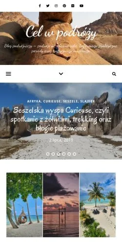 Aperçu du site Cel W Podróży, média de Pologne pour articles sponsorisés