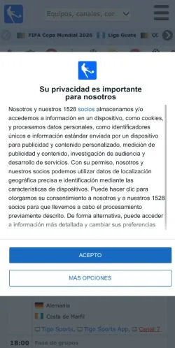 Podgląd witryny Fútbol En Vivo Guatemala, medium z kraju Gwatemala do artykułów sponsorowanych