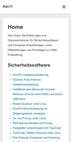 スポンサード記事向けのドイツメディア、Adc11のサイトプレビュー