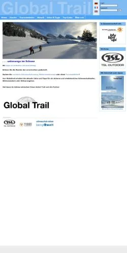 Anteprima del sito Global Trail, media di Svizzera per articoli sponsorizzati