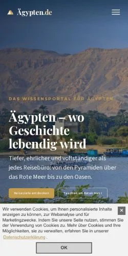 스폰서 기사용 독일 매체 Aegypten 사이트 미리보기