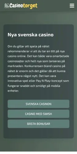Anteprima del sito Casinotorget, media di Svezia per articoli sponsorizzati