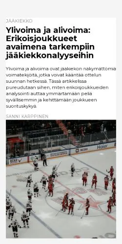 Anteprima del sito livekerroin.fi, media di Finlandia per articoli sponsorizzati