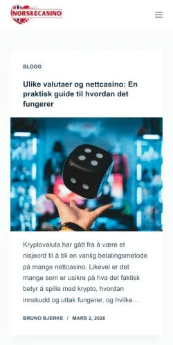 Anteprima del sito Norske Casino -, media di Norvegia per articoli sponsorizzati