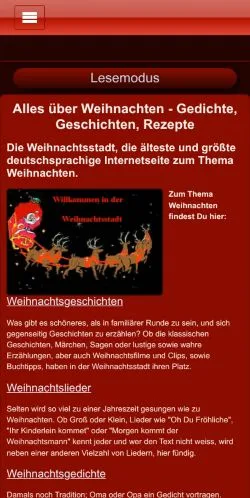 Anteprima del sito Weihnachtsstadt, media di Germania per articoli sponsorizzati