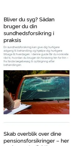 Anteprima del sito altomforsikringer.dk, media di Danimarca per articoli sponsorizzati