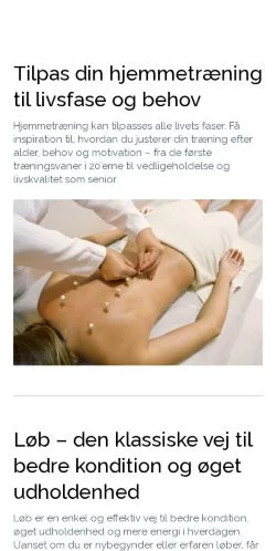 Anteprima del sito fysioterapier.dk, media di Danimarca per articoli sponsorizzati