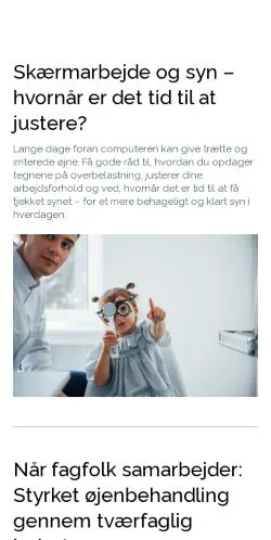 Preview of the godebriller.dk website, a media outlet in Denmark for sponsored articles