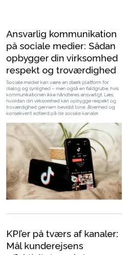 Anteprima del sito marketingen.dk, media di Danimarca per articoli sponsorizzati