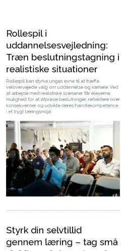 Aperçu du site mereundervisning.dk, média de Danemark pour articles sponsorisés