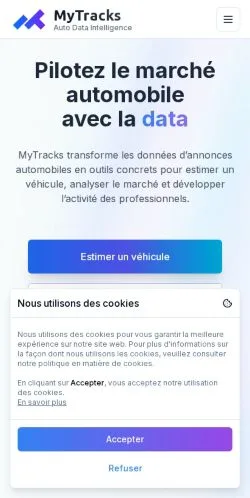 스폰서 기사용 프랑스 매체 MyTracks 사이트 미리보기