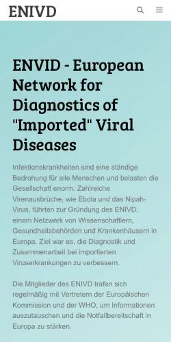 Preview of the ENIVD website, a media outlet in Germany for sponsored articles