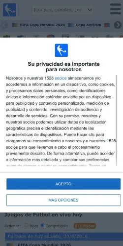 Anteprima del sito Fútbol En Vivo Uruguay, media di Uruguay per articoli sponsorizzati
