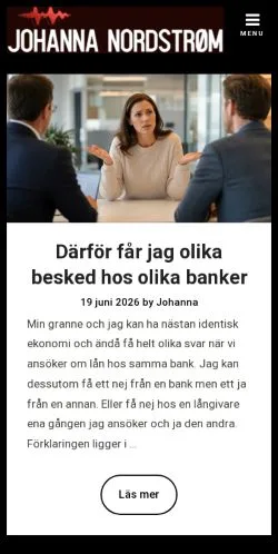 스폰서 기사용 스웨덴 매체 Johanna Nordstrøm 사이트 미리보기