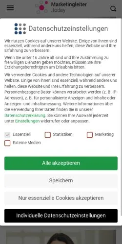 Anteprima del sito Marketingleiter, media di Germania per articoli sponsorizzati