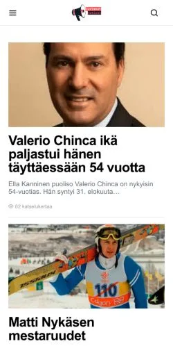Anteprima del sito Uusimmat Uutiset, media di Finlandia per articoli sponsorizzati