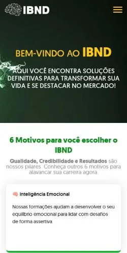 Preview of the IBND website, a media outlet in Brazil for sponsored articles