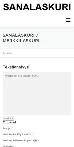 スポンサード記事向けのフィンランドメディア、Sanalaskuriのサイトプレビュー