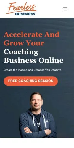 Anteprima del sito Fearless Business Coaching, media di Stati Uniti per articoli sponsorizzati