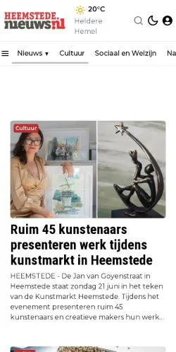 Anteprima del sito Heemstede. Jouw wereld. Jouw nieuws., media di Paesi Bassi per articoli sponsorizzati