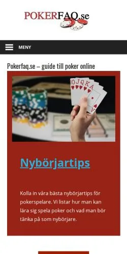 Anteprima del sito Poker FAQ, media di Svezia per articoli sponsorizzati