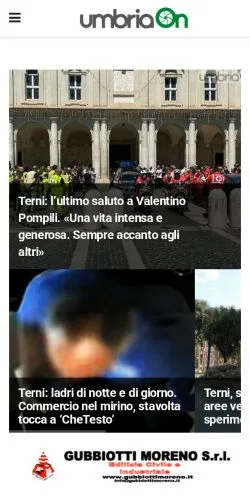 スポンサード記事向けのイタリアメディア、UmbriaONのサイトプレビュー