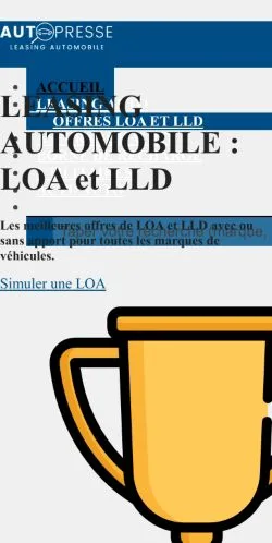 Anteprima del sito Auto-Presse, media di Francia per articoli sponsorizzati