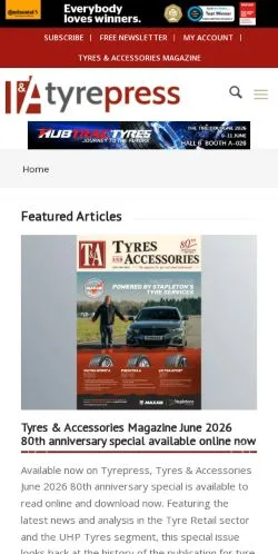 Preview of the Tyrepress website, a media outlet in United States for sponsored articles