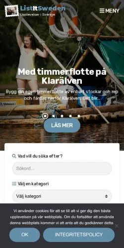 Podgląd witryny ListItSweden, medium z kraju Szwecja do artykułów sponsorowanych