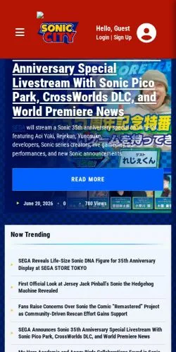Anteprima del sito Sonic City, media di Stati Uniti per articoli sponsorizzati
