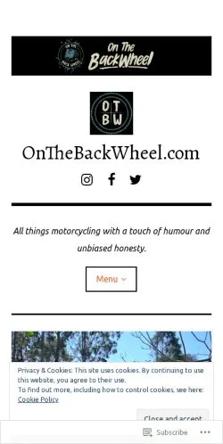 Förhandsvisning av webbplatsen OnTheBackWheel.com, medium i USA för sponsrade artiklar