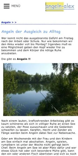 Podgląd witryny angeln-alex, medium z kraju Niemcy do artykułów sponsorowanych
