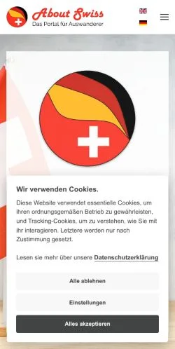 Anteprima del sito Auswandern Schweiz, media di Stati Uniti per articoli sponsorizzati