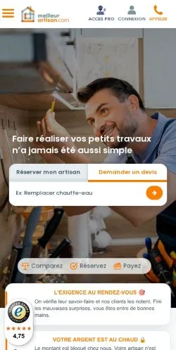 Podgląd witryny Meilleur Artisan, medium z kraju Francja do artykułów sponsorowanych